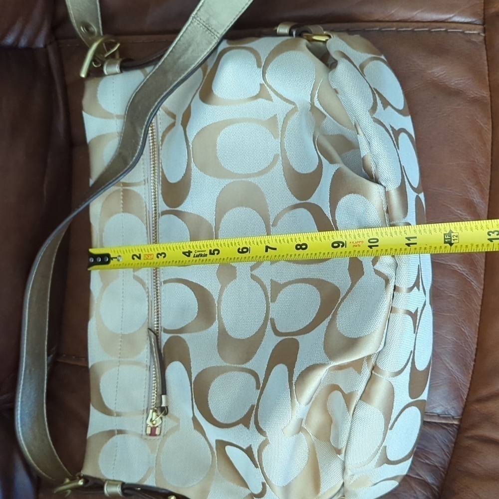 Coach F15067 Soho Signature Crossbody Shoulder Bag Khaki Gold - Picture 14 of 16